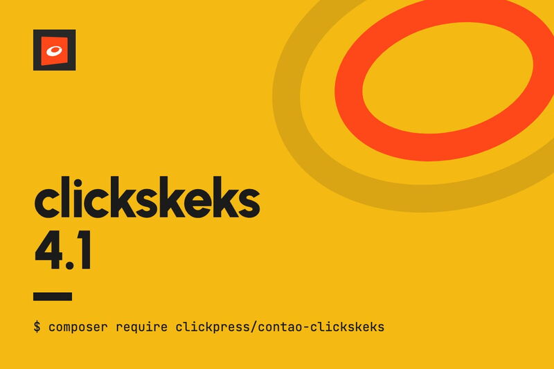 Titelbild: clickskeks 4.1 für Contao